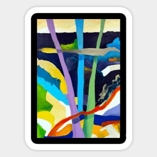 Abstract Tree Art - Nature Inspired Design Sticker